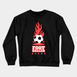 Footballer - Football Player - Black Crewneck Sweatshirt